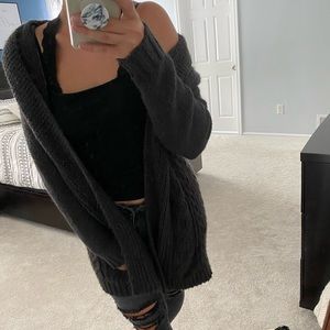 Long thick brown sweater